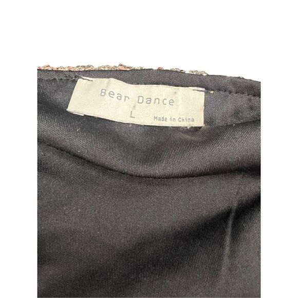 Bear Dance Women’s Large Rose Gold Sequin Halter Crop Top Sexy Clubwear - Picture 5 of 6